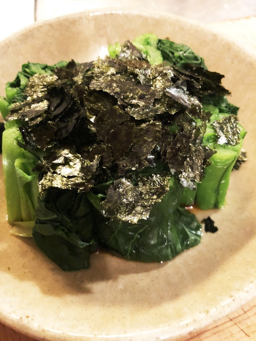 小松菜のお浸し海苔と柚子醤油の画像
