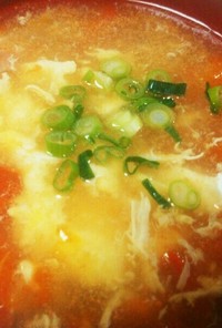 トマトと溶き卵の中華風スープ