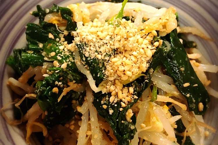 もやしとほうれん草の胡麻和え レシピ 作り方 By Emiぽん クックパッド