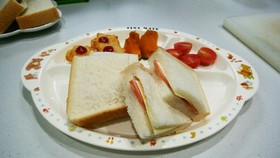 幼児食にも☆ハムチーズのポケットサンド