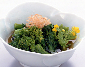 菜の花のおひたしぽん酢仕立て