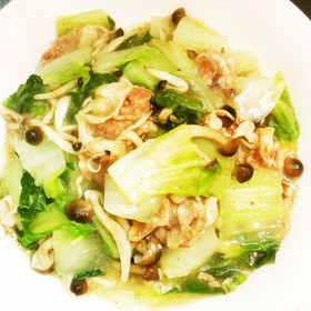 豚肉、しめじ、白菜の八宝菜風