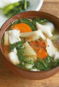 春菊の豚汁スープ
