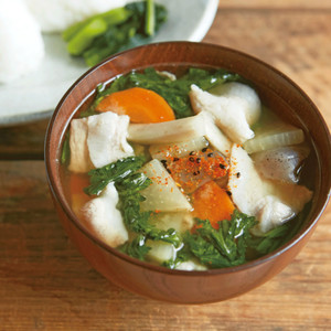 春菊の豚汁スープ