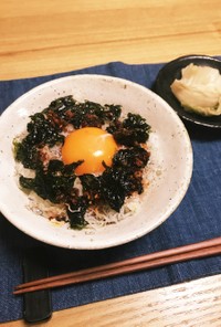 しらす&韓国海苔&食べラーの卵かけご飯