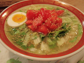 生野菜たっぷり塩ラーメン