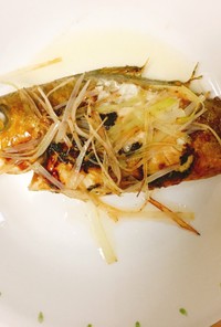 魚のオイスター炒め中華風
