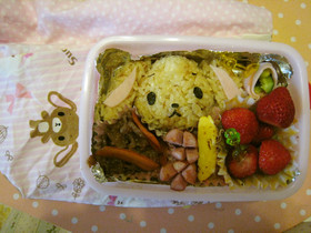キャラ弁☆シュガーバニーズのおにぎり弁当