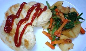 ヘルシー♪おから&鶏ささみのハンバーグ