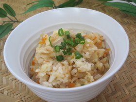 簡単!冷凍唐揚げで炊き込みご飯