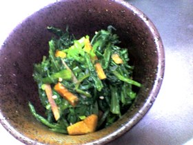 キク芋(しょうゆ漬)の和え物
