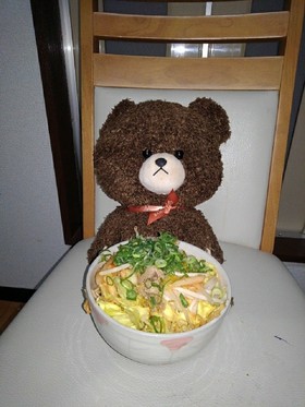 野菜たっぷりレンジで豚キムチどんど焼き