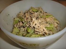 鶏むね肉とえのきのゴマだれあえ