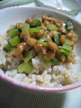 野沢菜あったら納豆とコンビネーション