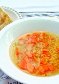 世界五大健康食品レンズ豆入り野菜スープ