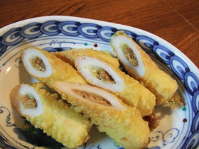 ちくわ納豆、カレー味♪