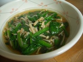 ほうれん草とえのきのとろ~り煮浸し