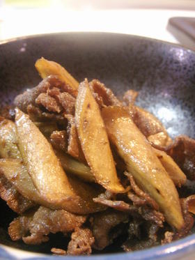 ごぼうと牛肉のささっと炒め煮
