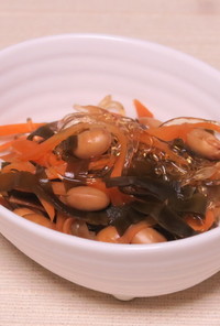 大豆とＷゼロ麺のサッと煮