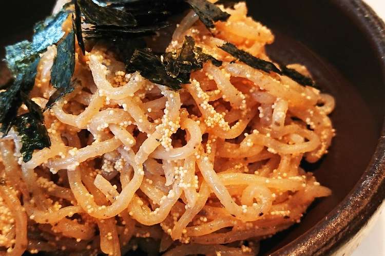 糸こんにゃく明太マヨ炒め レシピ 作り方 By Aki H クックパッド 簡単おいしいみんなのレシピが355万品