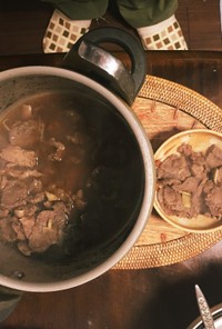 圧力鍋で鹿肉のワイン煮