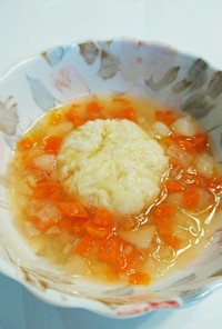 【離乳食】中期・豆腐と鶏ミンチのおだんご
