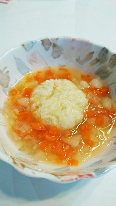 【離乳食】中期・豆腐と鶏ミンチのおだんごの写真