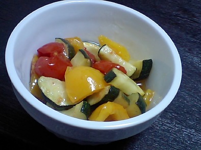カラフル焼き野菜の柚子マリネの写真