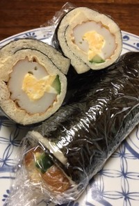 竹輪と炒り卵のロールサンド☆恵方巻