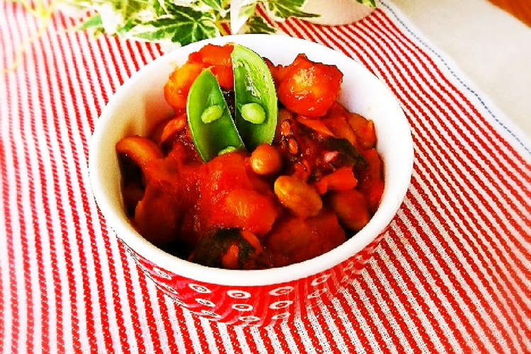 低糖質 タコと豆のトマト煮 レシピ 作り方 By Mooooooog クックパッド 簡単おいしいみんなのレシピが364万品