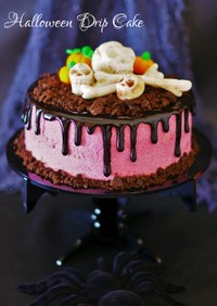 ハロウィンのドリップケーキ