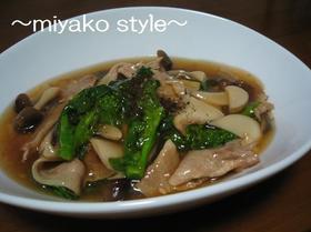 きのこいっぱいのあんかけ豆腐
