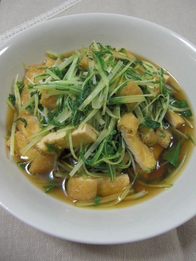 水菜と油揚げの炊いたん☆