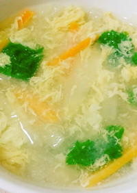 ヤーコンかき玉スープ