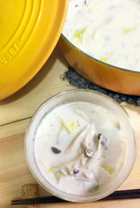 豆乳とたっぷりキノコ⁑ジンジャースープ
