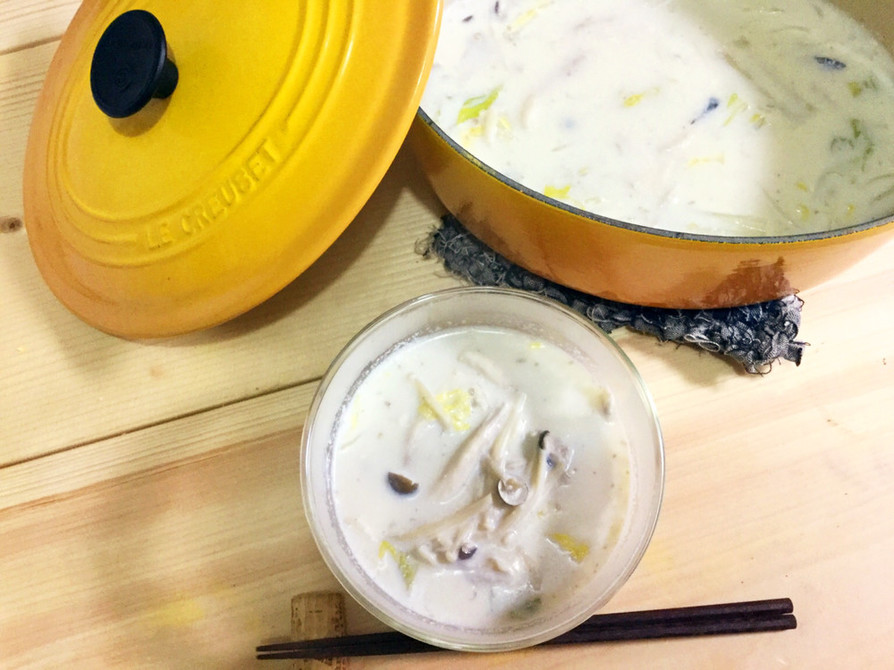豆乳とたっぷりキノコ⁑ジンジャースープの画像