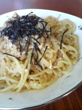 和風カルボ?!納豆マヨぽん酢パスタ