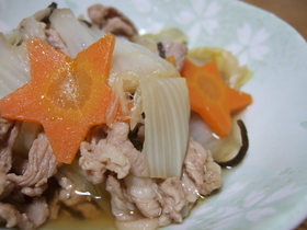 昆布茶で絶品!白菜と豚肉の煮物