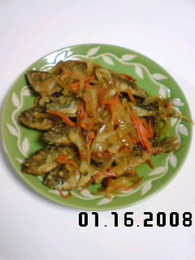 骨まで食べよう!アジの南蛮漬け