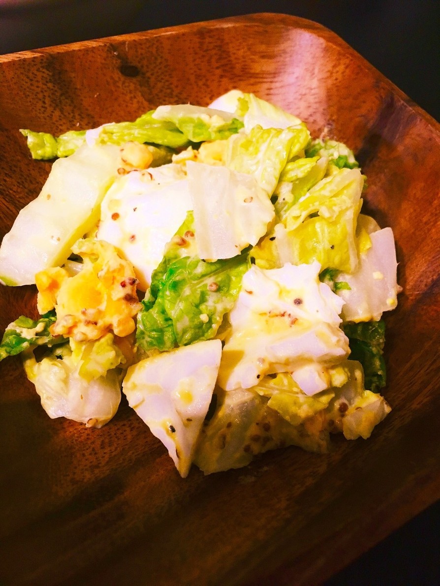 白菜とゆで卵の粒マスタードサラダの画像