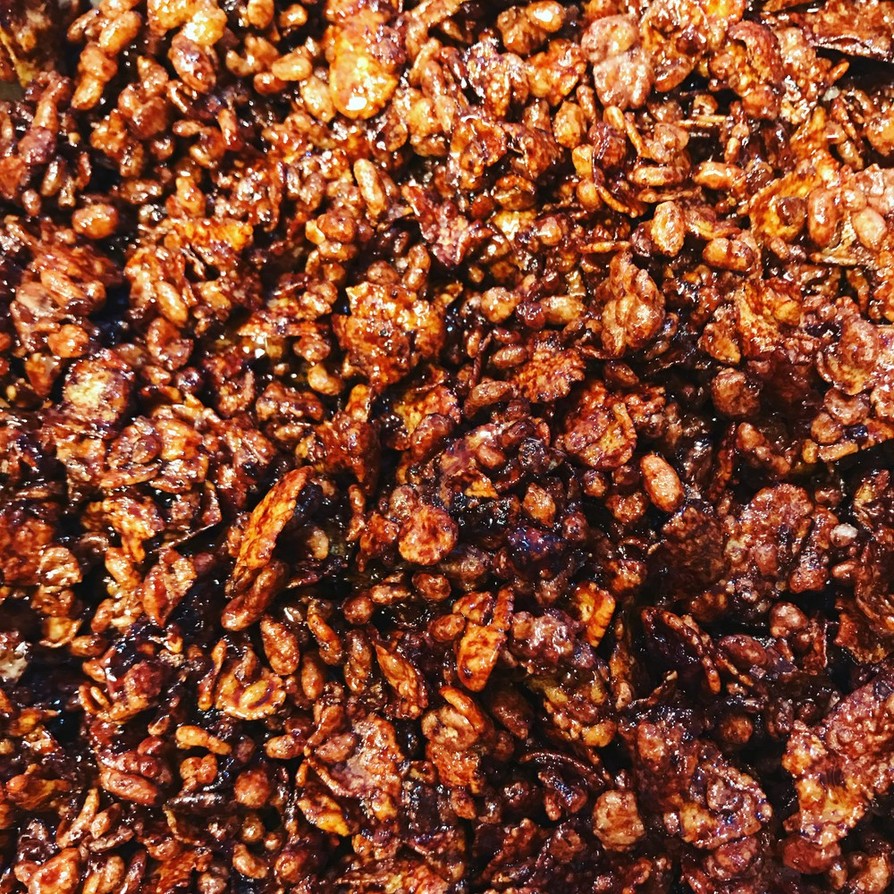 クリスマスツリーのライスクリスピーおやつのレシピ