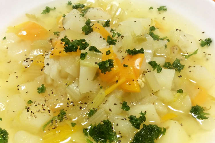 ローリエが効く野菜たっぷり岩塩スープ レシピ 作り方 By ミシャコ クックパッド 簡単おいしいみんなのレシピが365万品