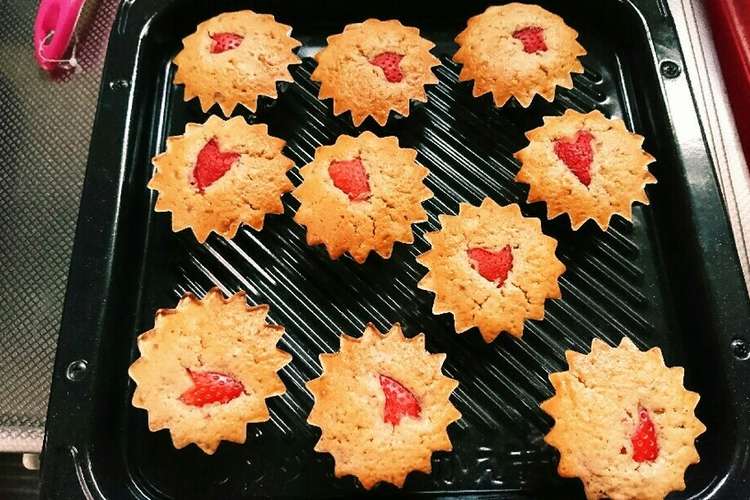 ハートかわいい苺クリームチーズマドレーヌ レシピ 作り方 By リナックマ クックパッド 簡単おいしいみんなのレシピが349万品