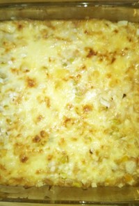 長芋とコーンの明太マヨチーズ焼き