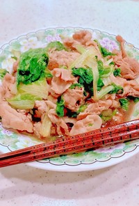 豚バラ白菜の生姜焼き