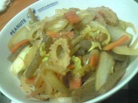 白菜とこんにゃくの炒め煮