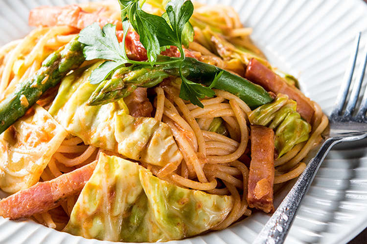 春キャベツとベーコンのクリームパスタ レシピ 作り方 By 久世福商店 クックパッド 簡単おいしいみんなのレシピが352万品