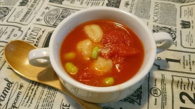 あったかニョッキとトマトのスープの写真