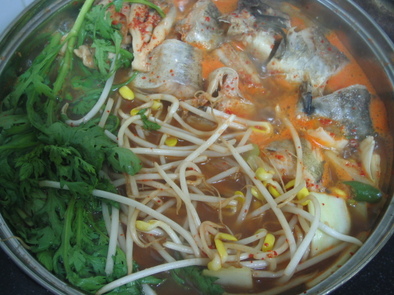 韓国・トンテタン（冷凍タラの鍋）の写真