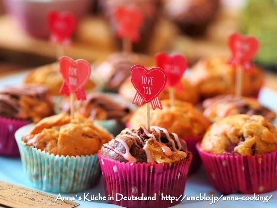 バレンタイン♥マシュマロ入りチョコケーキの画像